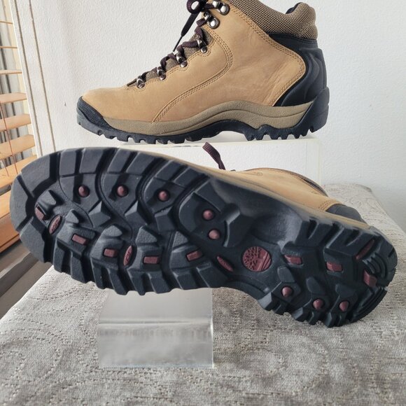 Timberland Boots Women’s Trail Hiking Ankle Bootie Beige Leather (Size 10M) - Picture 4 of 11